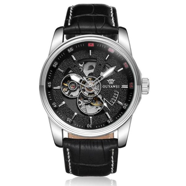 oyw skeleton watches mechanical automatic watch men clock black casual business waterproof self wind wrist watch relojes hombre, Slivery;brown
oyw skeleton watches mechanical automatic watch men clock black casual business waterproof self wind wrist watch relojes hombre, Slivery;brown