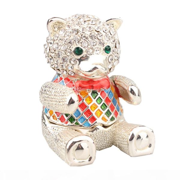 bears trinket & jewelry boxes animal figures metal crafts ring holder necklace container gifts for lovers, Black;white
bears trinket & jewelry boxes animal figures metal crafts ring holder necklace container gifts for lovers, Black;white