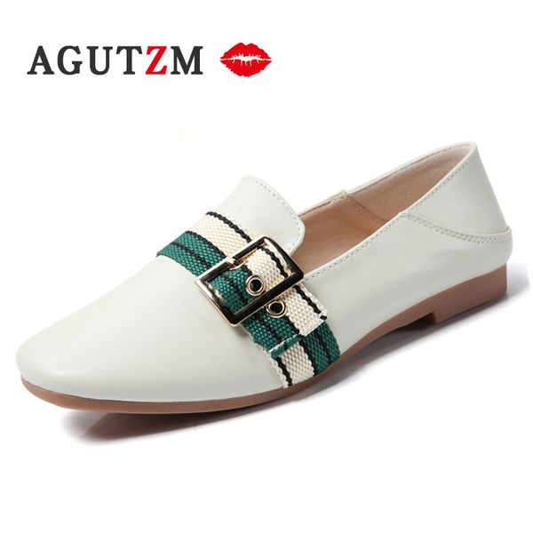 agutzm female flats casual women shoes leather slip on loafers summer design round toe solid color fashion ladies zapatos mujer, Black
agutzm female flats casual women shoes leather slip on loafers summer design round toe solid color fashion ladies zapatos mujer, Black