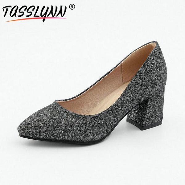 tasslynn 2020 women pumps slip on women's shoes sequined cloth square high heels pumps shoes for women pointed toe size 34-43, Black
tasslynn 2020 women pumps slip on women's shoes sequined cloth square high heels pumps shoes for women pointed toe size 34-43, Black