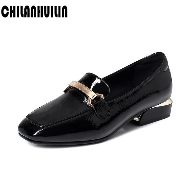 women high heel shoes fashion metal chains square toe dress shoes woman fashion thick heel pumps office lady footwear size 34-43, Black
women high heel shoes fashion metal chains square toe dress shoes woman fashion thick heel pumps office lady footwear size 34-43, Black