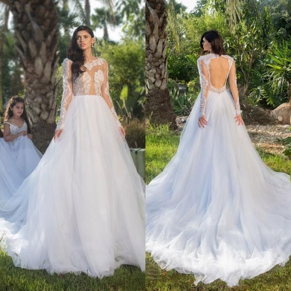 attractive wedding dresses jewel long sleeves wedding gowns with applique open back sweep train tiered ruffle custom made bridal, White
attractive wedding dresses jewel long sleeves wedding gowns with applique open back sweep train tiered ruffle custom made bridal, White