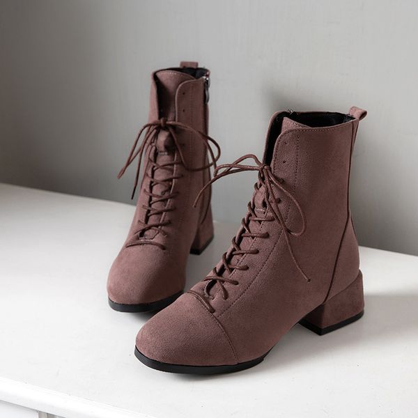 boots flock fashion women mid calf round toe vintage winter lace-up med square heel plus size shoes cotton fabric, Black
boots flock fashion women mid calf round toe vintage winter lace-up med square heel plus size shoes cotton fabric, Black