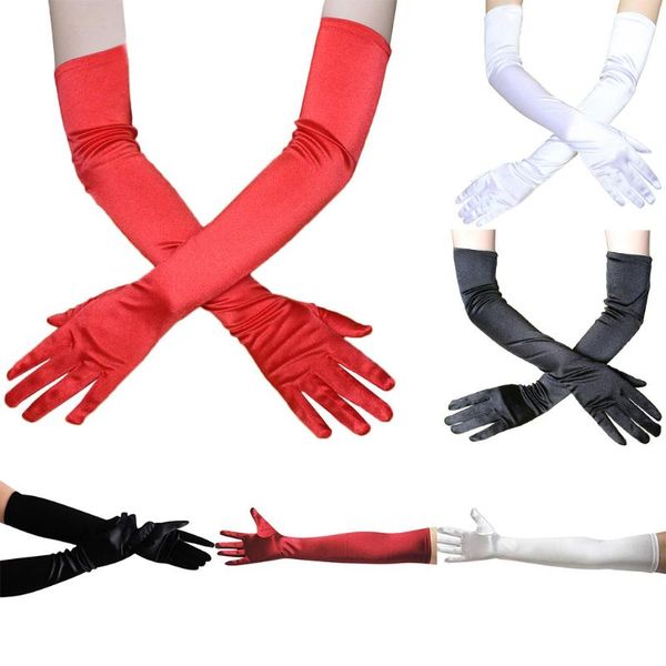 five fingers gloves long dress satin fun dinner performance sunscreen 2021 w501, Blue;gray
five fingers gloves long dress satin fun dinner performance sunscreen 2021 w501, Blue;gray