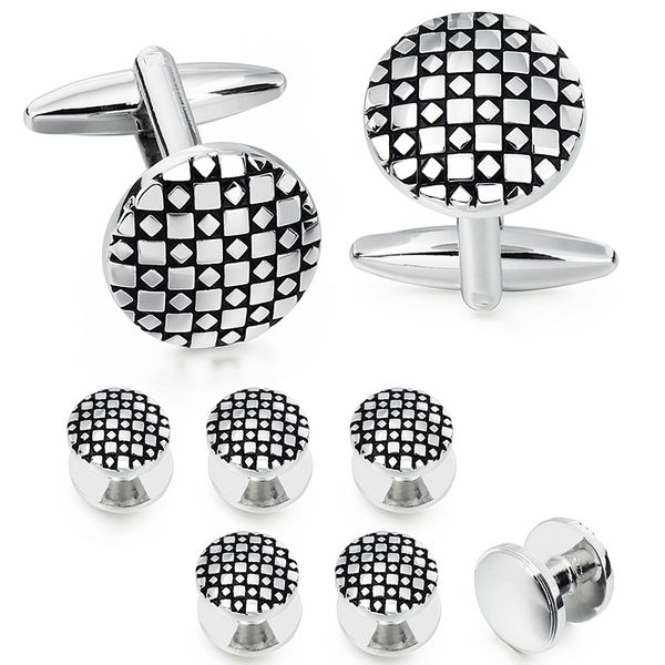 hawson classic cuff links and studs set for men - 2 pcs cufflinks with 6 pieces studs in gift box cj191116, Silver
hawson classic cuff links and studs set for men - 2 pcs cufflinks with 6 pieces studs in gift box cj191116, Silver