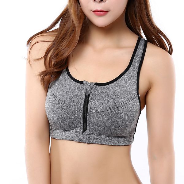 4 color fitness yoga push up sports bra women gym running padded tank athletic vest underwear shockproof zipper sports bra, White;black
4 color fitness yoga push up sports bra women gym running padded tank athletic vest underwear shockproof zipper sports bra, White;black