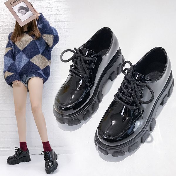 high heel leather shoes increasing height 2020 gold lace up heels sandals ladies women's sneakers on thick soles round toe, Black
high heel leather shoes increasing height 2020 gold lace up heels sandals ladies women's sneakers on thick soles round toe, Black