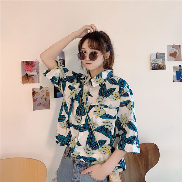 women's blouses & shirts 2021 summer women and fashion loose casual half sleeve print baggy female, White
women's blouses & shirts 2021 summer women and fashion loose casual half sleeve print baggy female, White