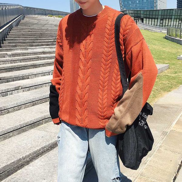 men's sweaters winter sweater men warm fashion contrast color casual o-neck pullover man streetwear loose long-sleeved, White;black
men's sweaters winter sweater men warm fashion contrast color casual o-neck pullover man streetwear loose long-sleeved, White;black