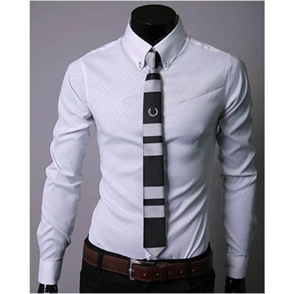 men's dress shirts business man formal long sleeve turn-down collar male clothes office wear korean style slim shirt 2021, White;black
men's dress shirts business man formal long sleeve turn-down collar male clothes office wear korean style slim shirt 2021, White;black