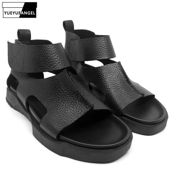 sandals 2021 fashion mens thick platform cow real leather gothic high summer sandal beach leisure hook loop gladiator shoes, Black
sandals 2021 fashion mens thick platform cow real leather gothic high summer sandal beach leisure hook loop gladiator shoes, Black