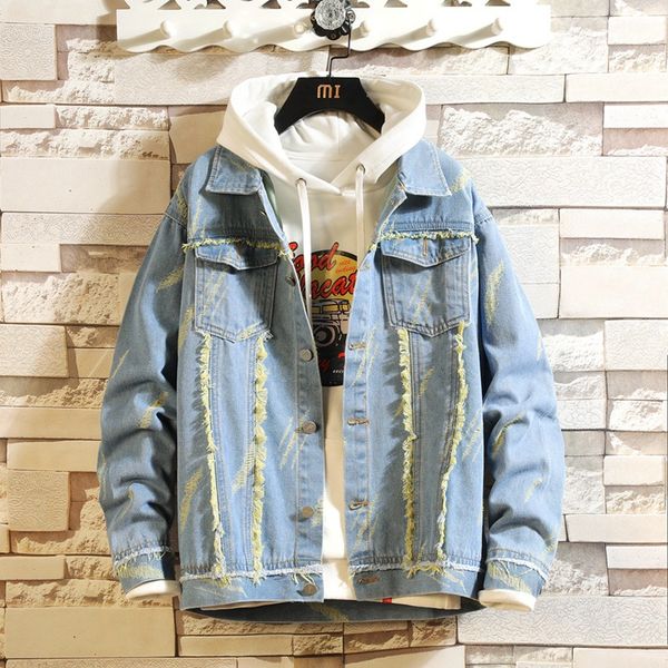 # 3444 vintage denim jacket men слим кисточкой красочные подростков хип-хоп куртка синий ретро мужские куртки и пальто с длинными рукавами, Black;brown
# 3444 vintage denim jacket men слим кисточкой красочные подростков хип-хоп куртка синий ретро мужские куртки и пальто с длинными рукавами, Black;brown