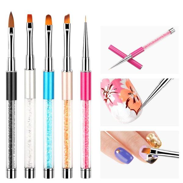 5pcs acrylic nail polish brush embellishment painting pen set nail art crystal carved polish painting pen brush, Yellow
5pcs acrylic nail polish brush embellishment painting pen set nail art crystal carved polish painting pen brush, Yellow