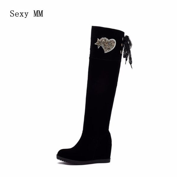 весна осень женщины ove коленных boots высота увеличение высокий каблук женщины высокие сапоги botas плюс размер 34-43 качество, Black
весна осень женщины ove коленных boots высота увеличение высокий каблук женщины высокие сапоги botas плюс размер 34-43 качество, Black