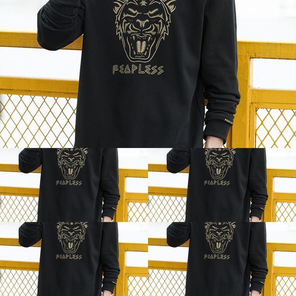 2020 autumn and winter long-sleeved sweater men's tiger embroidered korean round neck trendy pullover pullover sweatersweat, Black
2020 autumn and winter long-sleeved sweater men's tiger embroidered korean round neck trendy pullover pullover sweatersweat, Black