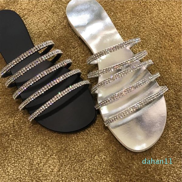 brand new designer shoes summer slippers for women open toes crystal strap slip on flat heel shoes slides party beach sandals, Black
brand new designer shoes summer slippers for women open toes crystal strap slip on flat heel shoes slides party beach sandals, Black