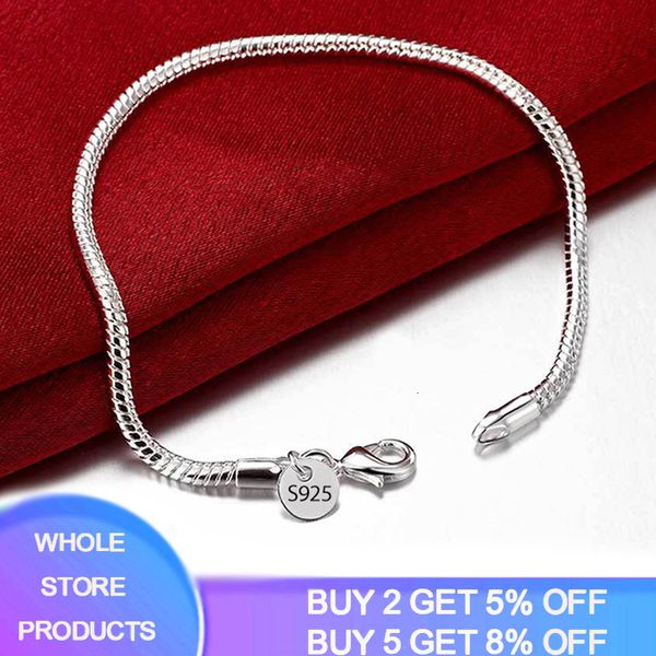 sent certificate 100% 925 sterling silver bracelets 3mm 4mm snake bones bracelets bangles for men and women fashion jewelry
sent certificate 100% 925 sterling silver bracelets 3mm 4mm snake bones bracelets bangles for men and women fashion jewelry