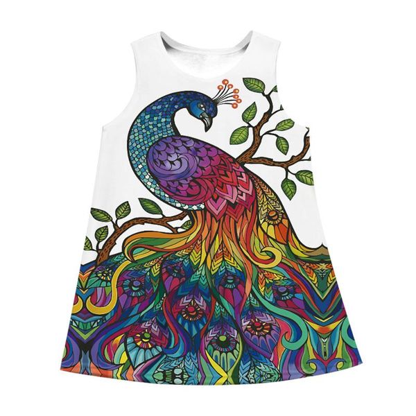 new summer peacock flamingo print girl dress 3d digital printing sleeveless vest dress for girls children sundress kids clothes, Red;yellow
new summer peacock flamingo print girl dress 3d digital printing sleeveless vest dress for girls children sundress kids clothes, Red;yellow