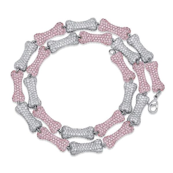 chains hip hop style 9mm skeleton necklace chain bling iced out pink bone shape jewelry gift, Silver
chains hip hop style 9mm skeleton necklace chain bling iced out pink bone shape jewelry gift, Silver