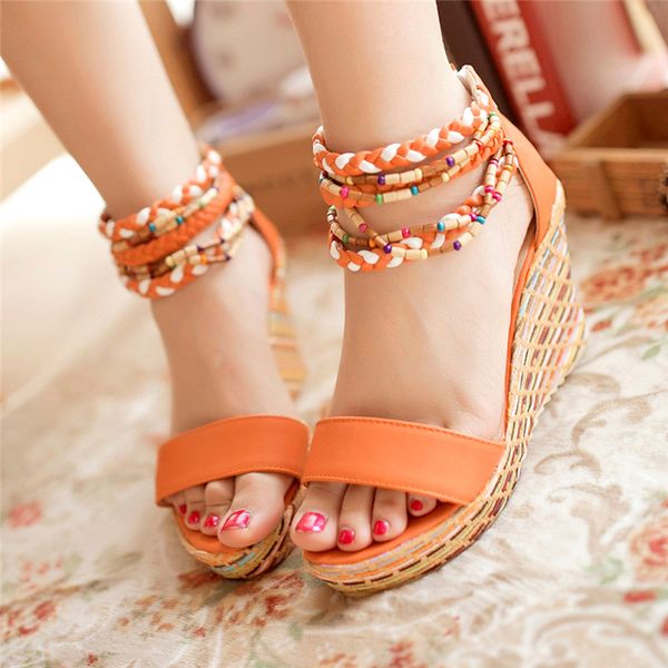 dress shoes fashion women summer sandals buckle strap leisure platform wedges high heels, Black
dress shoes fashion women summer sandals buckle strap leisure platform wedges high heels, Black