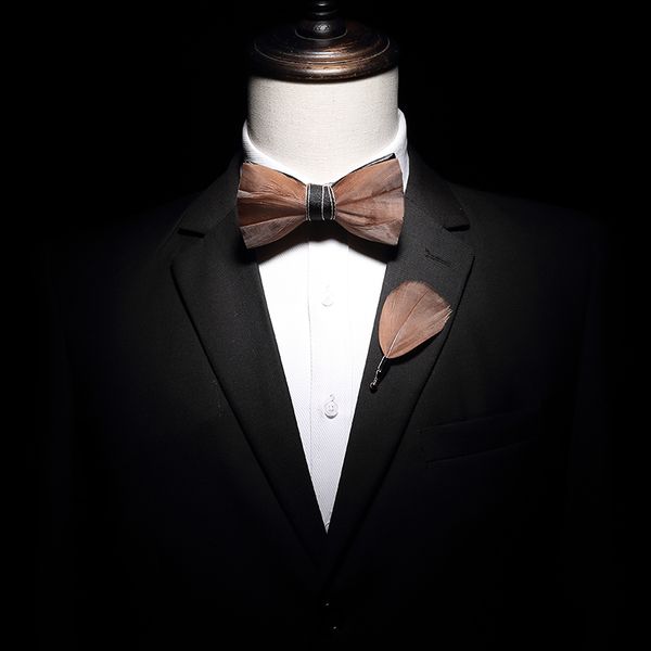 neck ties fashion men's male handmade natural feathers 13 color solid women bow tie brooch set wedding groom party, Blue;purple
neck ties fashion men's male handmade natural feathers 13 color solid women bow tie brooch set wedding groom party, Blue;purple