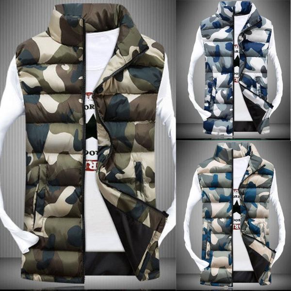 men's vests mens winter sleeveless cotton camo jacket slim hooded vest coat zip waistcoat men autumn fashion, Black;white
men's vests mens winter sleeveless cotton camo jacket slim hooded vest coat zip waistcoat men autumn fashion, Black;white