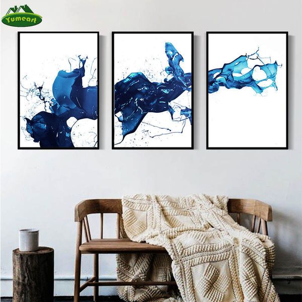 watercolour blue paint abstract art canvas paintings scandinavian posters and prints wall pictures for living room home decor 
watercolour blue paint abstract art canvas paintings scandinavian posters and prints wall pictures for living room home decor