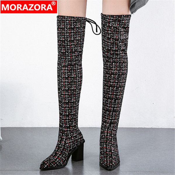 boots morazora 2021 arrival over the knee women pointed toe autumn winter high heels ladies party wedding shoes, Black
boots morazora 2021 arrival over the knee women pointed toe autumn winter high heels ladies party wedding shoes, Black