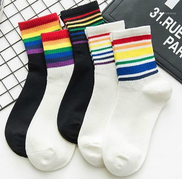 rainbow colors socks casual midcalf length socks fashion active chaussettes womens socks womens designer calcetines, Black;white
rainbow colors socks casual midcalf length socks fashion active chaussettes womens socks womens designer calcetines, Black;white