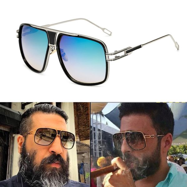 men designer large frame retro sunglasses vintage women gradient blue sun glasses grandmaster uv400 male female, White;black
men designer large frame retro sunglasses vintage women gradient blue sun glasses grandmaster uv400 male female, White;black