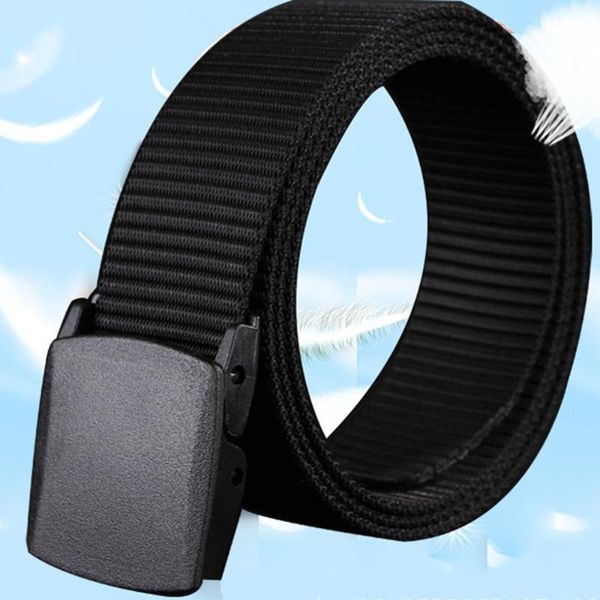 fashion canvas belt men women waist plastic buckle casual cowboy black belts for jean outdoor travel adjustable ceinture #t1p, Black;brown 
fashion canvas belt men women waist plastic buckle casual cowboy black belts for jean outdoor travel adjustable ceinture #t1p, Black;brown
