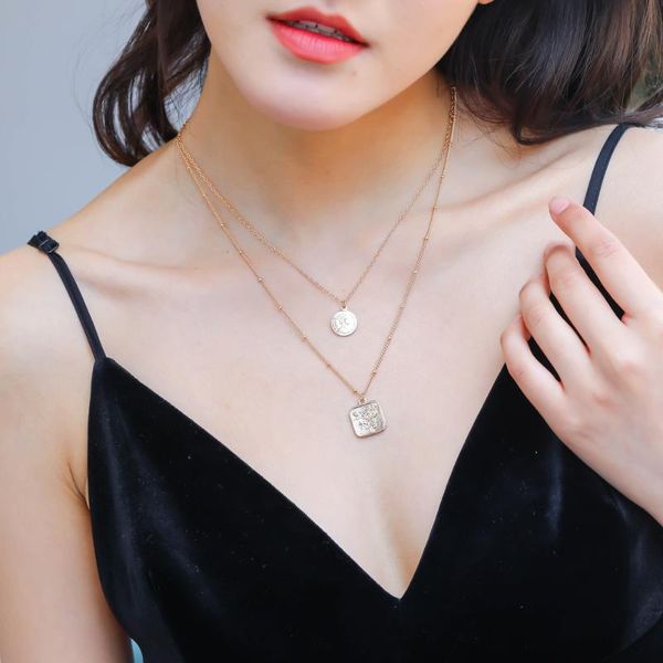 doreen box vintage geometric round pearl map hammered charm multi-layer necklace for women party clyb summer beach jewelry, Silver
doreen box vintage geometric round pearl map hammered charm multi-layer necklace for women party clyb summer beach jewelry, Silver