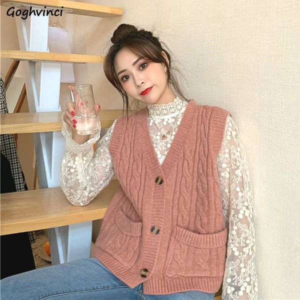 women's vests knitted sweater vest women colorful elegant pocket v-neck simple all-match trendy vintage solid daily outwear soft sleeve, Black;white
women's vests knitted sweater vest women colorful elegant pocket v-neck simple all-match trendy vintage solid daily outwear soft sleeve, Black;white