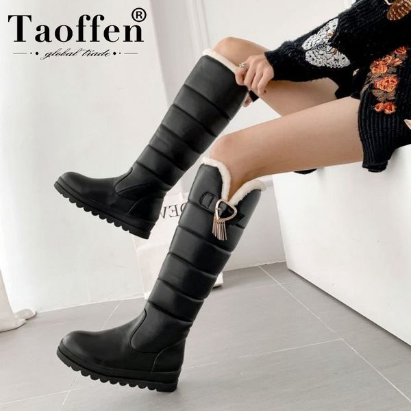 taoffen women winter plush fur knee high boots round toe daily casual long boots warm snow shoes woman botas size 32-43, Black
taoffen women winter plush fur knee high boots round toe daily casual long boots warm snow shoes woman botas size 32-43, Black