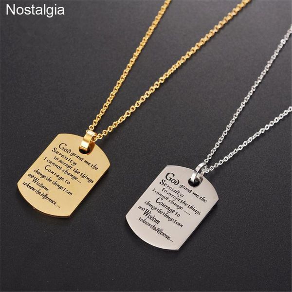 stainless steel bible quotes god grant me the serenity religious jewelry engraved necklace christian prayer christmas gifts, Silver
stainless steel bible quotes god grant me the serenity religious jewelry engraved necklace christian prayer christmas gifts, Silver