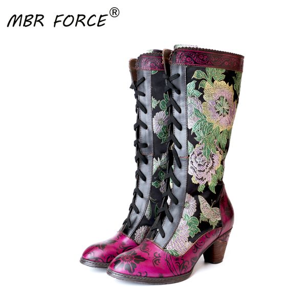 mbr force autumn and winter new first layer cowhide original retro high boots ethnic mid-heel high-heeled purple women's boots, Black
mbr force autumn and winter new first layer cowhide original retro high boots ethnic mid-heel high-heeled purple women's boots, Black