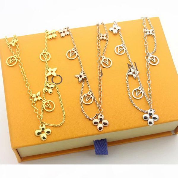 fashion jewelry sets lady 316l titanium steel four leaf flower v letter 18k plated gold double deck necklaces bracelet earrings 1pc, Black
fashion jewelry sets lady 316l titanium steel four leaf flower v letter 18k plated gold double deck necklaces bracelet earrings 1pc, Black