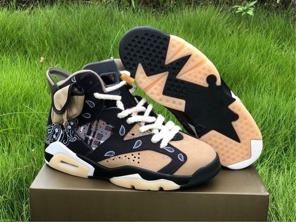 new 6 og cactus jack black parachute beige paisley cashew men basketball shoes 6s embroidered rope laces mens designer sneakers, White;red
new 6 og cactus jack black parachute beige paisley cashew men basketball shoes 6s embroidered rope laces mens designer sneakers, White;red