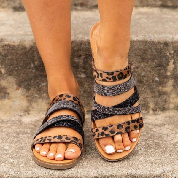 womens sandals summer leopard print rhinestones slip-on flat wedge comfortable female sandals shoes slip-on beach slipper #45, Black
womens sandals summer leopard print rhinestones slip-on flat wedge comfortable female sandals shoes slip-on beach slipper #45, Black