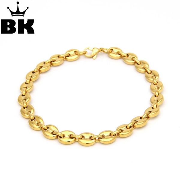 the bling king 8mm stainless steel mariner link chain bracelet gold silver color plated mens 22.5cm jewelry lobster clasp, Black
the bling king 8mm stainless steel mariner link chain bracelet gold silver color plated mens 22.5cm jewelry lobster clasp, Black