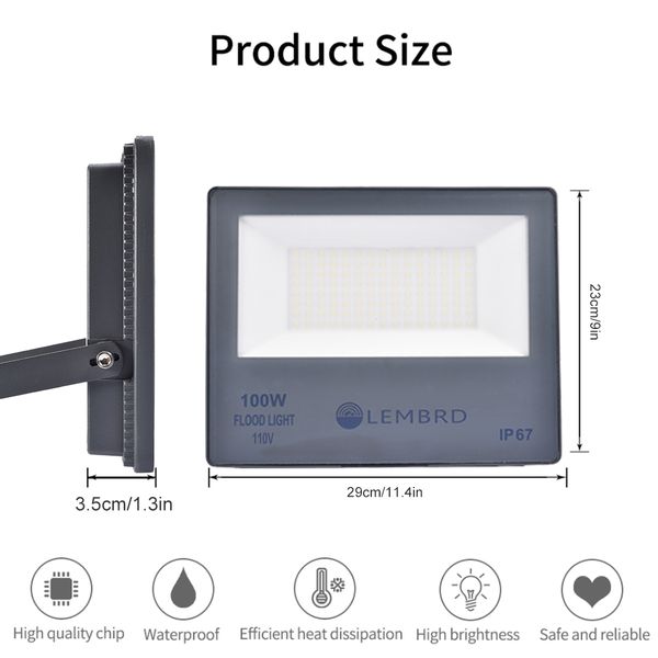 100w new ultra-thin flood light cold white outdoor waterproof garden light street lamp security emergency floodlight
100w new ultra-thin flood light cold white outdoor waterproof garden light street lamp security emergency floodlight