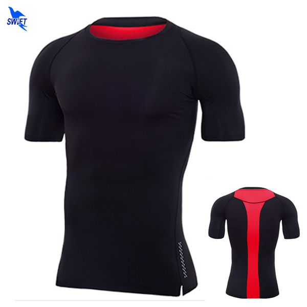 running jerseys breathable compression shirt men short sleeve fitness tees quick dry basketball tights bodybuilding sport t shirts, Black;blue
running jerseys breathable compression shirt men short sleeve fitness tees quick dry basketball tights bodybuilding sport t shirts, Black;blue