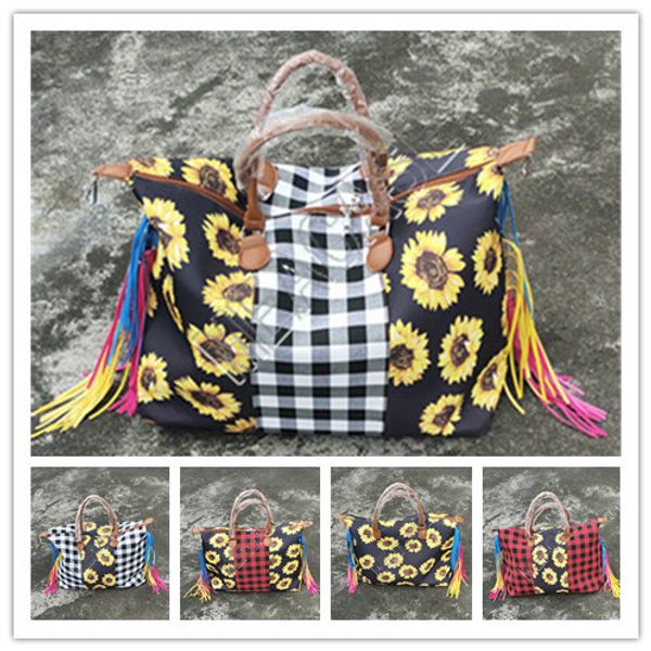 new arrivals women fashion sunflower grid print travel tassel bags waterproof storage shopping handbag eco-friendly grocery big totes d81904, Black
new arrivals women fashion sunflower grid print travel tassel bags waterproof storage shopping handbag eco-friendly grocery big totes d81904, Black