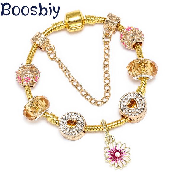boosbiy 2020 new diy blooming pink daisy charms beads fits european style brand bracelet for women fashion jewelry gift, Golden;silver
boosbiy 2020 new diy blooming pink daisy charms beads fits european style brand bracelet for women fashion jewelry gift, Golden;silver