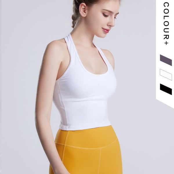 woman yoga vest hanging neck beauty strap chest pad gathering fitness sports shirt high waist dance gymtraining suit workout top, White;red
woman yoga vest hanging neck beauty strap chest pad gathering fitness sports shirt high waist dance gymtraining suit workout top, White;red