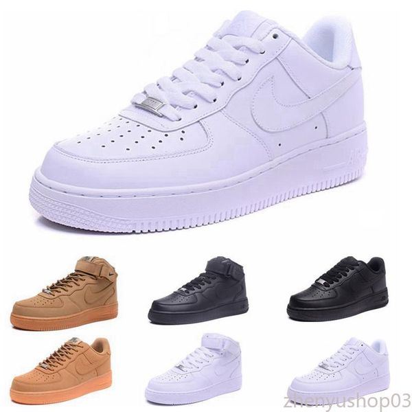 

High Quality One 1 casual Shoes Low Cut All White Black Colour Casual Sneakers Size forceing star platform slipper Sandals z3