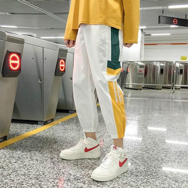 mens new pants with panelled pattern drawstring sport pants casual nine points sweatpants fashion hiphop joggers 2020, Black
mens new pants with panelled pattern drawstring sport pants casual nine points sweatpants fashion hiphop joggers 2020, Black