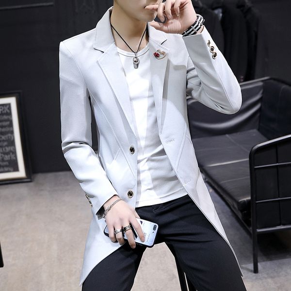 stage outfit 2020 men coat suit casual solid color korean version trend suit jacket, White;black
stage outfit 2020 men coat suit casual solid color korean version trend suit jacket, White;black