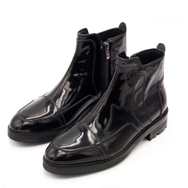 italian shoes men new design black gold zipper platform mens boots genuine leather luxury booties man winter 35-45
italian shoes men new design black gold zipper platform mens boots genuine leather luxury booties man winter 35-45