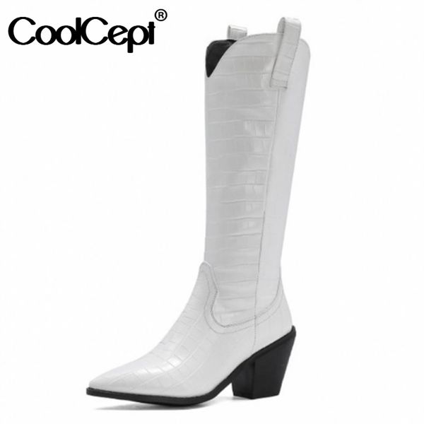 coolcept women knee boots fashion high heel winter shoes woman retro long boots pointed toe office daily footwear size 32-43, Black
coolcept women knee boots fashion high heel winter shoes woman retro long boots pointed toe office daily footwear size 32-43, Black